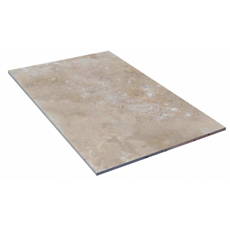 Stone By Stone - Carrelage Travertin Adouci Rebouché - Crème - 61x91x1,5cm - Adouci Rebouché - (1 m²)