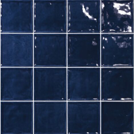 Carrelage Zellige bleu foncé 15x15 cm – Effet moderne et élégant – Pour pièces intimes – Ambiance mystérieuse – El Barco