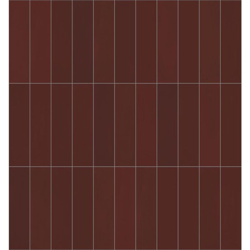 Tinker - Carrelage Zellige Paris rouge Brillant 8x31.5 cm