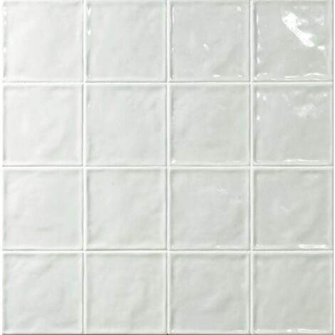 Carrelage Zellige Pompei blanc Brillant 15x15 cm