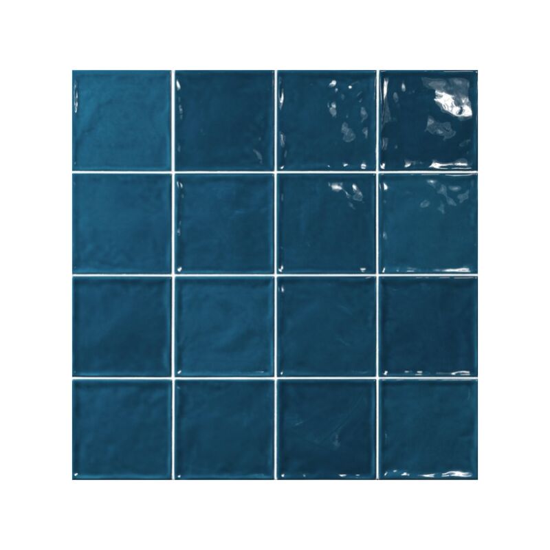 Tinker - Carrelage Zellige Pompei bleu Brillant 15x15 cm