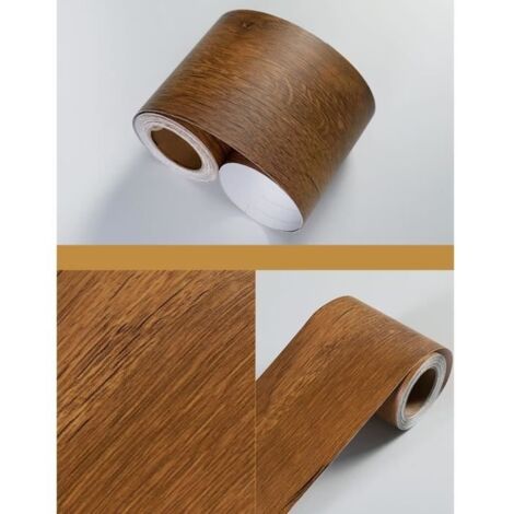 Carrelage,Autocollants muraux en Grain de bois pour plinthes,Stickers muraux pour salon,salle de bains,bordure - Wood PW -5mx10cm