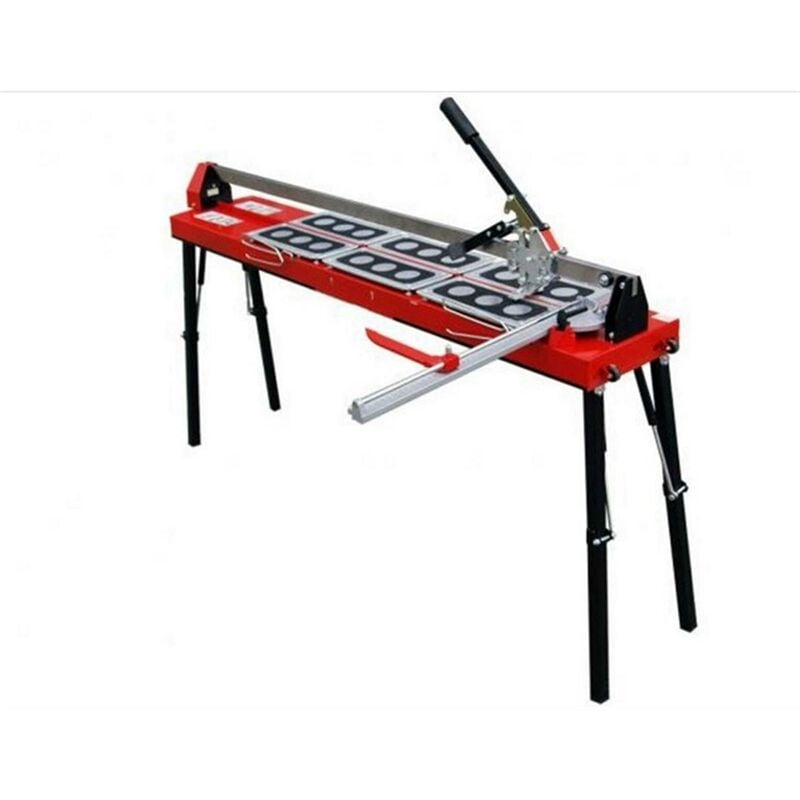 Carrelette Gigacut avec pieds - Avec rail de guidage en métal plat 15 x 40 mm