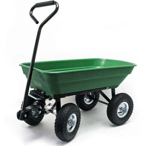 Carrellino da giardino ribaltabile "Tippy" con vasca da 75 lt e telaio in metallo