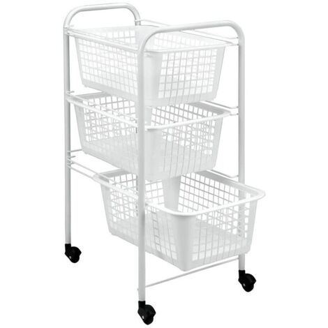 Carrello 3 P. Rett. San Diego 30X38 h 68 Metaltex