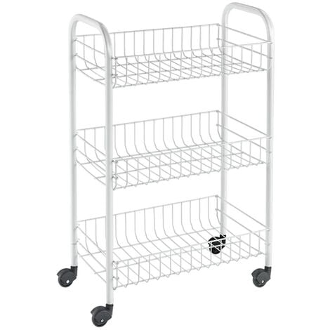 Carrello 3 piani con Ruote Siena Scaffale Metaltex