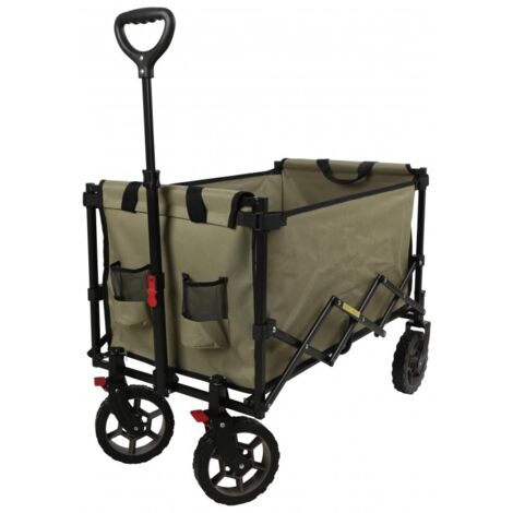 CARRELLO 4 RUOTE PIEGHEVOLE DA GIARDINO PORTATUTTO STERZANTE - Faster Xone