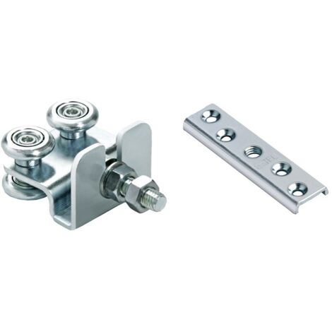 CARRELLO A 4 CUSCINETTI CON PIASTRA ART.40/24+42 piastrina ricambio 10 MA COMUNELLO