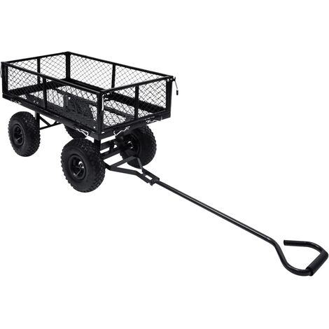 Carrello a Mano da Giardino Nero 250 kg vidaXL 584918