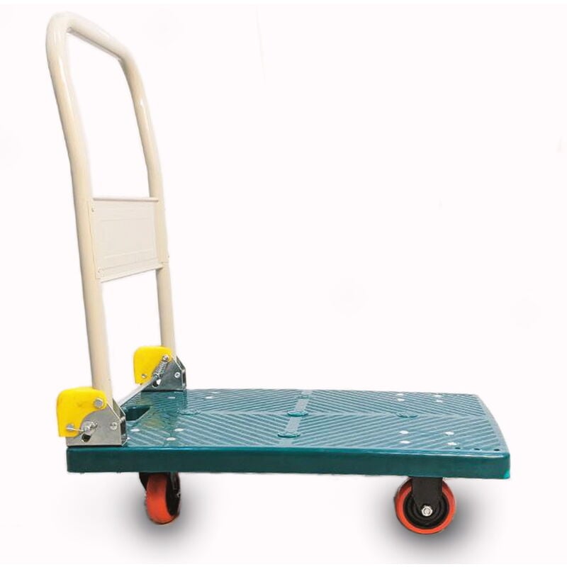 Image of Ecovelo - carrello a pianale piattaforma da trasporto pieghevole con ruote portapacchi max 150 kg