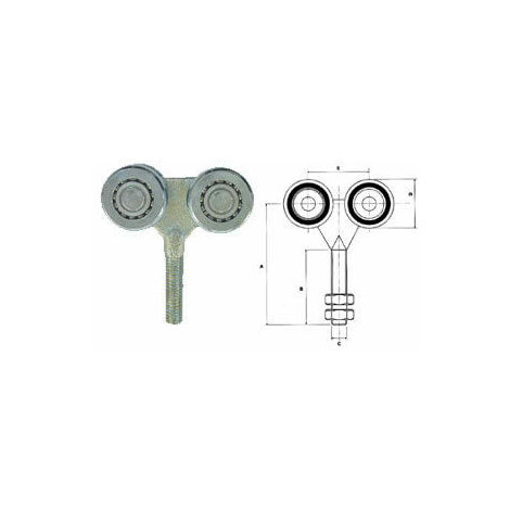 CARRELLO ACC.C/PERNO FIL. 8MA 4C24