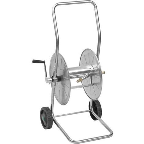 CARRELLO AVVOLGITUBO acqua GIARDINO zincato  50 mt -PAPILLON