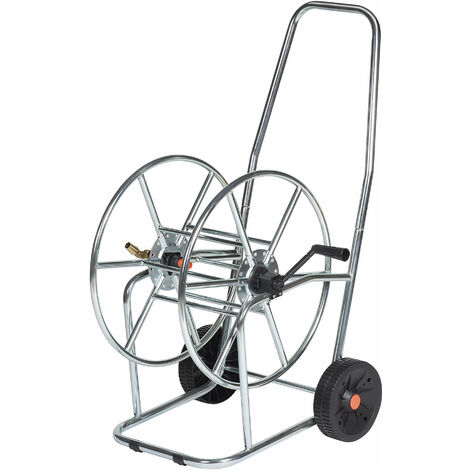 Carrello Avvolgitubo Manuale 80 mt in Acciaio Zincato Agrati Silver