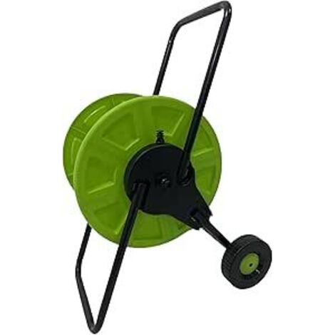 Carrello Avvolgitubo Manuale Max 60 mt Balcony per Tubi da 1/2" e 5/8" in Plastica PP e Acciaio Verde e Nero