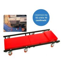 Carrello/Carrellino sottoauto/sotto auto per meccanico/officina con materassino e poggia testa