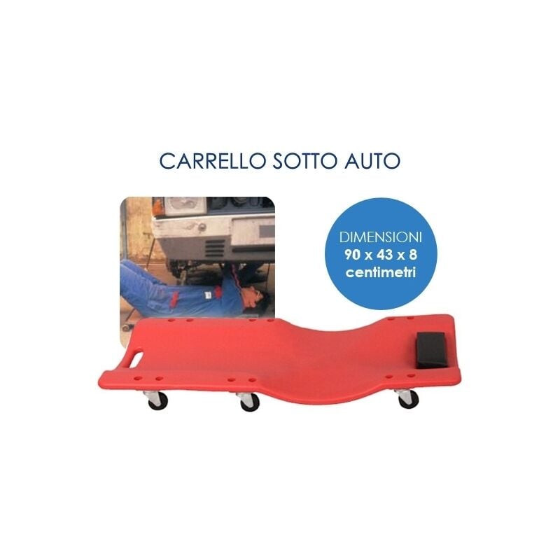 Image of Carrello/Carrellino sottoauto/sotto auto per meccanico/officina con poggia testa