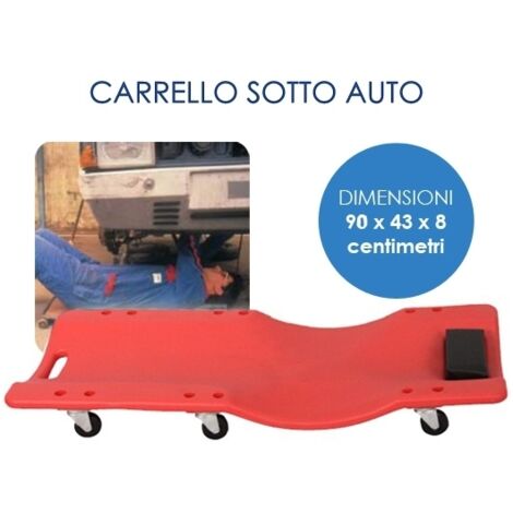 Carrello/Carrellino sottoauto/sotto auto per meccanico/officina con poggia testa