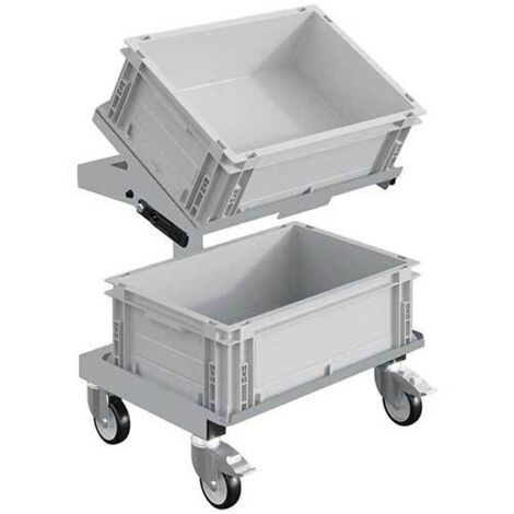 Carrello con cassetti grigio chiaro - 2 piani - Carico max 150 kg - W020020005-GC/B