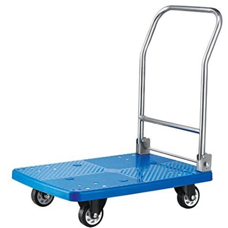 Carrello con piattaforma di trasporto con maniglia pieghevole 73x48cm fino a 150kg