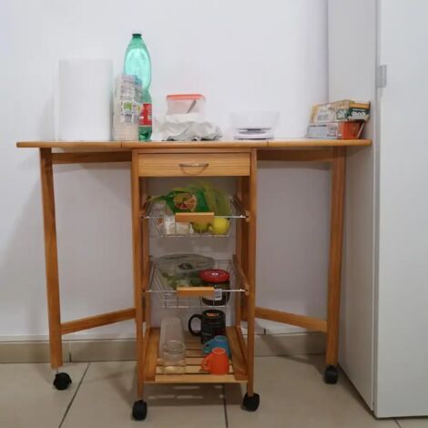Carrello cucina butterfly in pino