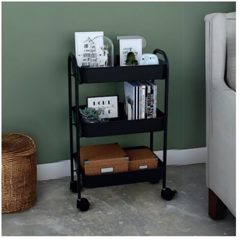 Carrello da cucina e Portavivande Nero