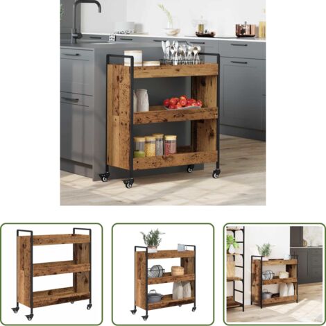 Carrello da cucina moderno -  Carrello da Cucina Legno vecchio 70 x 30 x 82 cm