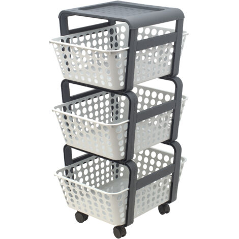 CARRELLO DA CUCINA MODULA A 3 CESTE C/RUOTE- 4,0 pz