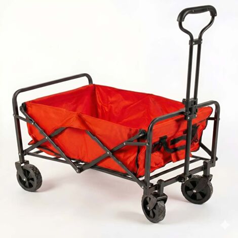 Carrello Da Spiaggia Pieghevole Con Grandi Ruote Per Sabbia - Telaio In Alluminio, Manico Regolabile, Capacità 136 Kg - Blu E Giallo