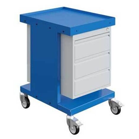 Carrello da lavoro blu industriale - 3 Cassetti - Carico max 150 kg - W020070024-BI