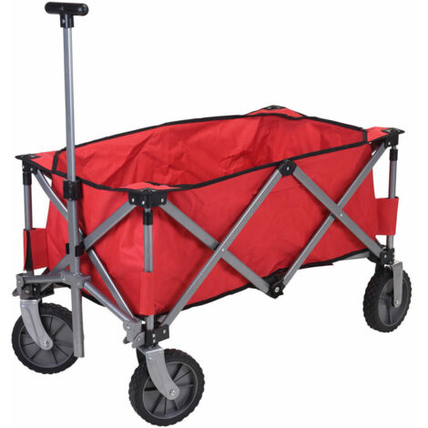 Carrello da spiaggia pieghevole 79x107x54 cm Colore rosso