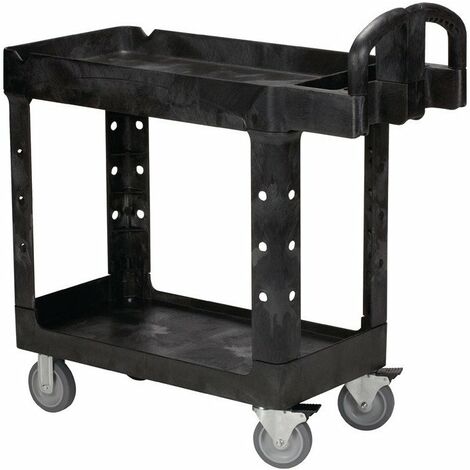 Carrello da tavolo 2 zone di carico L770xP420mm nero Trgf.226kg longheroni / zona di carico PP