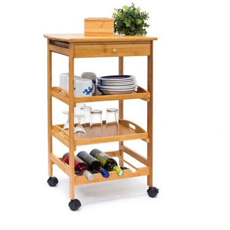 Carrello di servizio con portabottiglie JAMES L