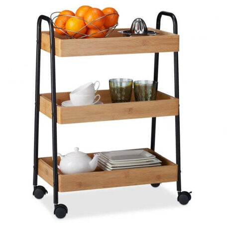 Carrello di servizio in bambu