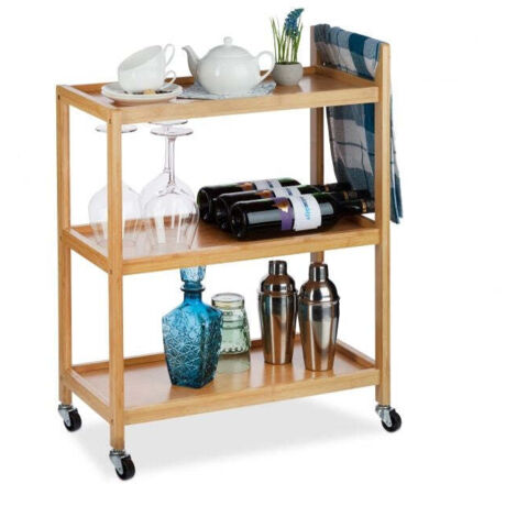 Carrello di servizio in bambu