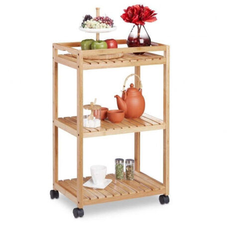Carrello di servizio in bambu