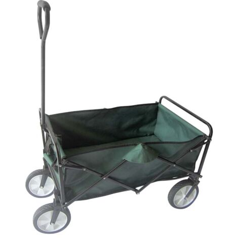 Carrello giardino pieghevole, 95x53,5x117 cm, portata 80 kg, telo in poliestere