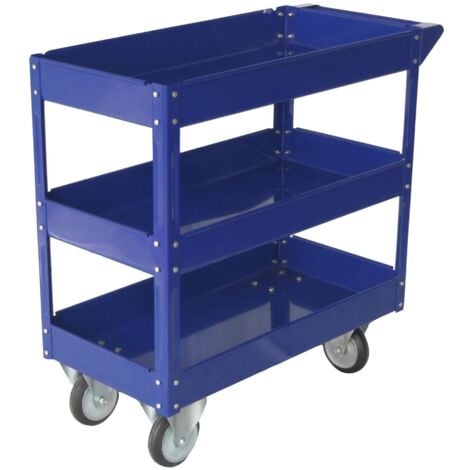 Carrello in acciaio, con tre piani