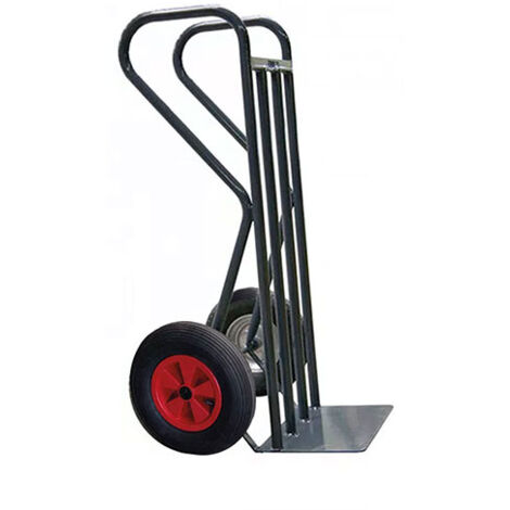Carrello in acciaio, portata 500 kg - Ruote di gomma - 810009634