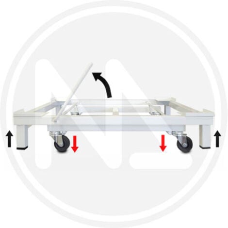 CARRELLO LAVATRICE LAVASTOVIGLIE ASCIUGATRICE A TELAIO CM. 61x55x12H