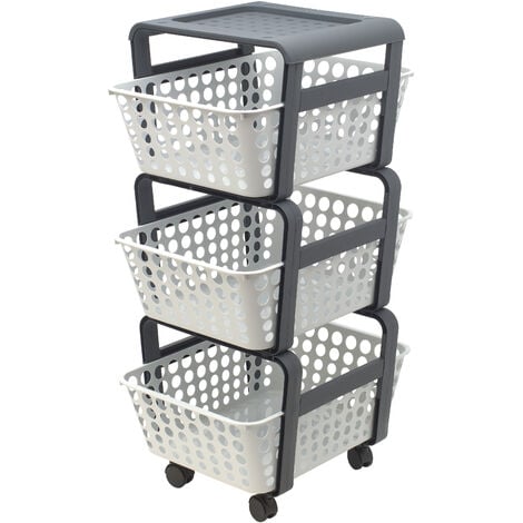 Carrello modula 3 ceste con ruote