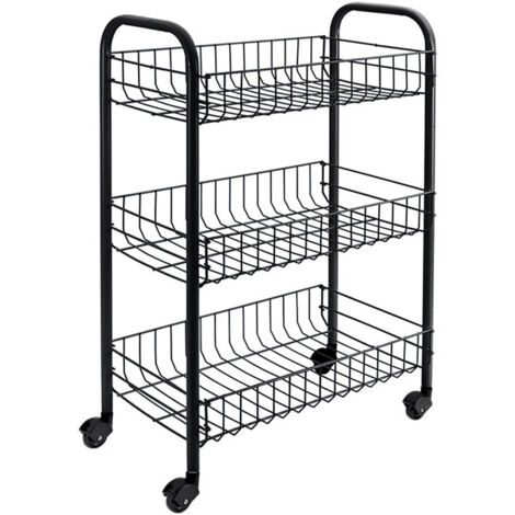 CARRELLO MULTIUSO 3 CESTI SIENA - 41X23X63CM