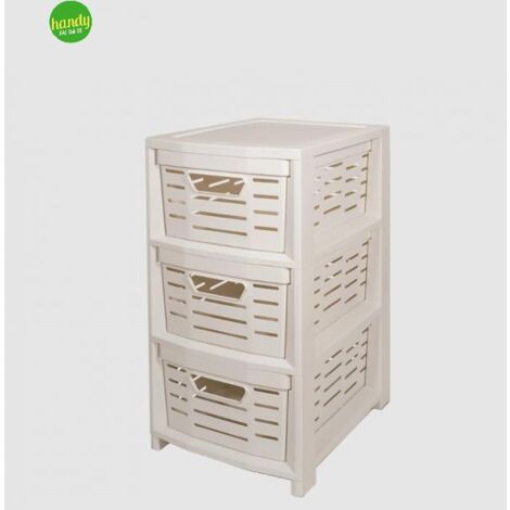 Carrello multiuso Belli e Forti Uniko 3 cassetti bianco