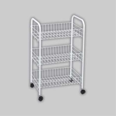 Carrello multiuso bianco cm 40x26x62h
