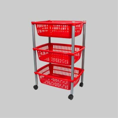 Carrello multiuso tre ripiani cm 40x30x85h