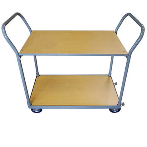 Carrello officina in MDF - carico max 250 kg - 2 piani 850 x 500 mm - WP25/2