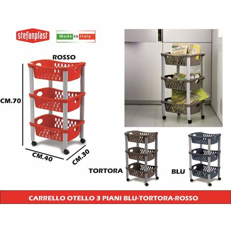 Prodotti  CARRELLO IN PLASTICA PORTA FRUTTA OTELLO 3 CESTI