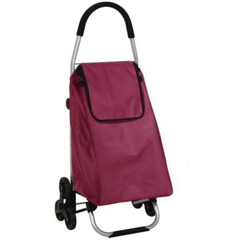 Carrello per la spesa 3+3 ruote sali scale portaspesa trolley borsa portata 30kg - colorigenerali: BORDO'