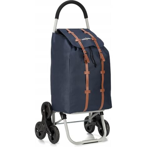 Carrello per la spesa DAKAR 3 BLU 6 RUOTE 47X9X94 Cm Portata 30kg Impermeabile