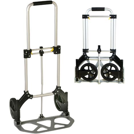 Carrello Pieghevole Portapacchi 80 Kg in Alluminio Tosini Carrellino Silver