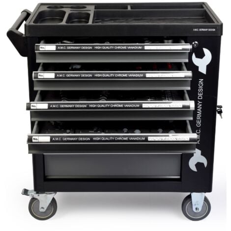 Carrello porta attrezzi con ruote completo di utensili 6 cassetti 1000 pezzi